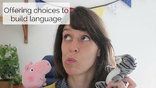 How to use choices to get your child talking