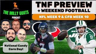 Texans + Jets Preview, NFL Week 9 Look-ahead, & D-Wade's Statue