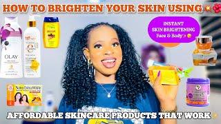 HOW TO BRIGHTEN YOUR SKIN USING AFFORDABLE SKINCARE PRODUCTS + Best Glow Products For Brightening