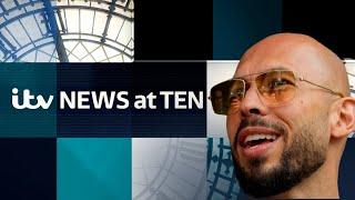 Watch ITV News at Ten – as Andrew and Tristan Tate face criminal charges in the UK | ITV News