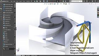 Square impeller in SolidWorks | Квадратне робоче колесо в SolidWorks