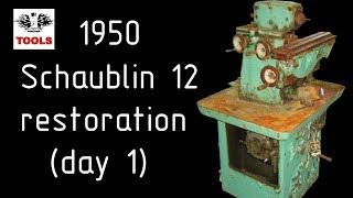 Schaublin 12 milling machine restoration (day 1) [EN sub]