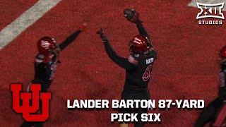 Utah's Lander Barton Jumps the Passing Lane for 87-Yard Pick Six