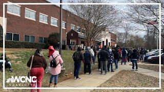 Long lines seen at Charlotte immigration office Thursday