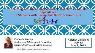 Promoting Living Skills & Self-dependence in Students w/Severe & Multiple Disabilities