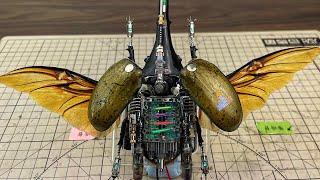 How to Make Realistic Mechanical Insects #DIY #机械昆虫 #Hercules Beetle  #Steampunk #Machine Beetle#手工