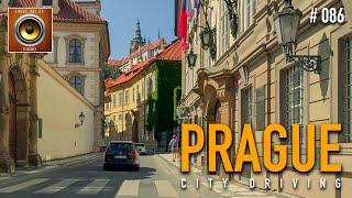 Driving through the Prague city centre on a hot day with Smooth Jazz  Czech Republic 4K HDR