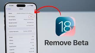 How To REMOVE the Beta and Get Ready for iOS 18!!