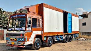 32 feet container new cabin 12 wheeler truck build by sri velliangiri Motors tiruchengode..