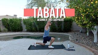 20 Minute Beginner Tabata FAT LOSS WORKOUT | No Equipment | Day 5