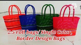 Wire Bags Sales/Handmade/2.5 Roll bag/single colors, border design/ Bags Measurements/9443201046