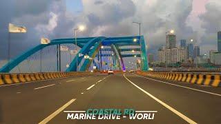 South Mumbai Scenic Sunset Drive | Marine Drive to Worli - 4K | India 2024