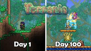 I Spent 100 Days In Terraria FTW IN MASTER MODE