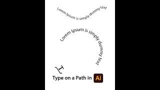 Type on a Path in illustrator | #illustrator #ai #Shorts