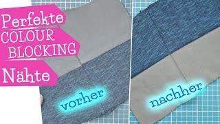 Perfekte Nahtübergänge bei Colour Blocking | Teilungsnähte die genau aufeinander treffen | mommymade