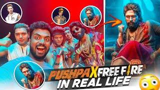 Meeting Puspha In Real Life  Pushpa Collab Free Fire Max Song Vlog - Garena Free Fire Max