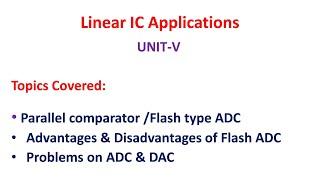 Parallel Comparator type ADC  | Flash type ADC | LICA U-5-6