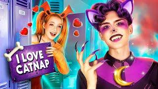 I Fell in Love with CATNAP! From Nerd to Popular Transformation!