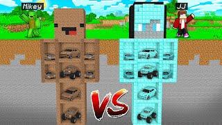 Mikey POOR vs JJ RICH BASE WITH CARS Battle in Minecraft (Maizen)