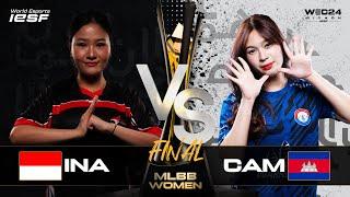 MLBB WOMEN | INDONESIA vs CAMBODIA - GRAND FINAL | IESF WEC24 | DAY 4