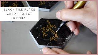 Black Tile Place Card Tutorial