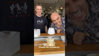 Who made the best odd latte? #coffee #latteart #barista  #coffeetime #espresso #video #baristacoffee