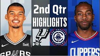 LA Clippers vs. San Antonio Spurs 2nd QTR Full Highlights - Nov 4 - 2024 NBA Highlights