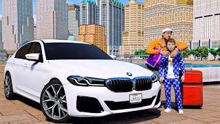 ОТЕЦ И СЫН В GTA 5 - УЛЕТЕЛИ С СЫНОМ В НЬЮ-ЙОРК! ВЗЯЛ BMW 530d В АРЕНДУ! ТАЙМС СКВЕР! ВОТЕР