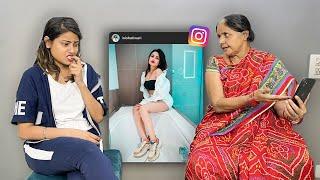 MY MOM REACTS TO MY INSTAGRAM PICS | Nishu Tiwari