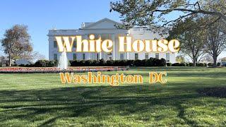 【4K】WALK Tour White House WASHINGTON DC USA 4k video travel vlog