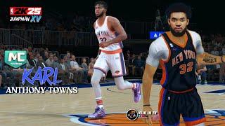 MC KARL ANTHONY-TOWNS on NBA2K25 JUMPMAN 15  [MyCareer NEW YORK KNICKS #32] NEW CITY JERSEY