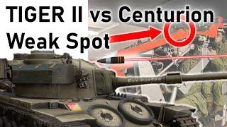 TIGER II vs CENTURION WEAK SPOT | 88mm Pzgr.39/43 Armour Penetration Simulation