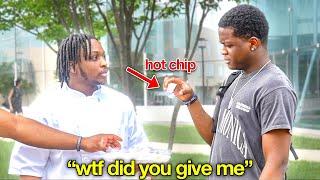 Giving Strangers The Hot Chip Without Them Knowing...