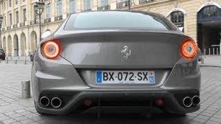 Ferrari FF start up and accelerations in Paris