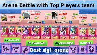 Arena Battle against Top Players team | Ancient Arena league | 610 Happy dragons | DML