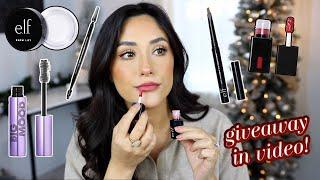 NEW ELF MAKEUP | Brow lift, lip liner, lip stain & more! GIVEAWAY