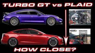 1,019 HP Taycan Turbo GT vs 1,020 HP Tesla Model S Plaid 0-60 MPH, 1/4 Mie, 1/2 Mile Comparison