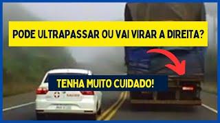 Caminhoneiro com seta pra direita, qual significado?