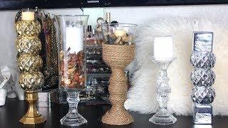 DIY candle holder dollar tree | Dollar tree candle holder Ideas | Easy DIY candle holders