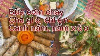 Út liễu miền Tây//Bữa cơm chay đơn giản của ba mẹ con, xin mời cả nhà ăn cùng mẹ con em .!!!