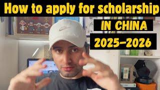 How to apply for scholarships in china 2025-2026