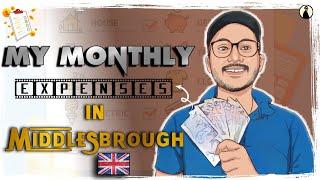 Monthly Expenses in Middlesbrough near Teesside University UK