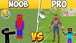 Minecraft NOOB vs PRO: Spiderman Build Battle Challenge!