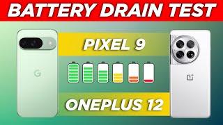 Pixel 9 vs OnePlus 12 Battery Drain Test | Shocking Results! 