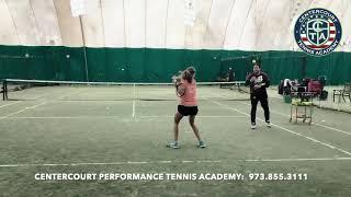 Service warm up with intensive footwork activation on the forehand