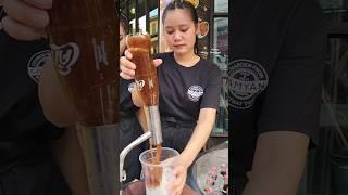 Lady with refreshing soft drinks and jelly in Thailand #streetfood #Shorts