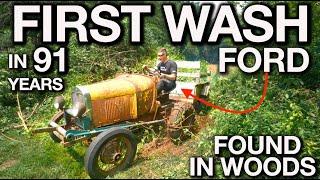 First Wash in 91 Years: Ford Model A Found in Woods and Start Up!