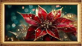 Glowing Christmas Elegance | Art Framed Screensaver | Art for Your TV | 4K 