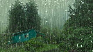 Pluie relaxante pour dormir - Bruit de la pluie sans tonnerre dans la forêt brumeuse -Relax