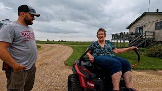 Grandma’s First Experience With A Zero Turn!!